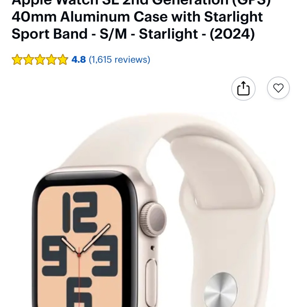 Apple Smartwatch SE 2nd Gen - Starlight